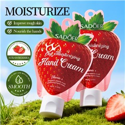 Крем для рук с экстрактом КЛУБНИКИ Sadoer, 60 гр.