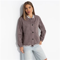 Бомбер из мягкой замши, Любуйся мной (коричневый)