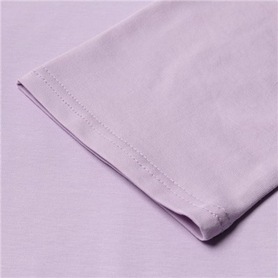 Футболка для девочки однотонная MINAKU: Basic Line, сиреневая, рост 98 см