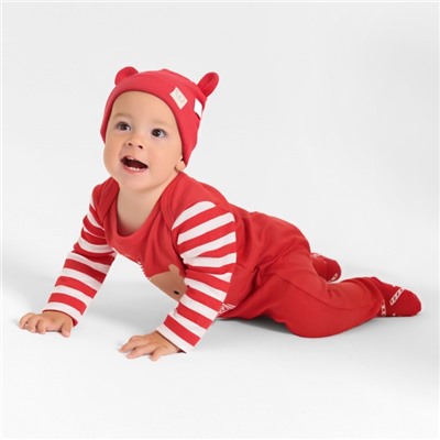 Комбинезон детский «Крошка Я. Мишка», рост 74-80 см, красный