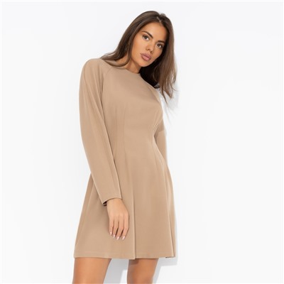 Платье приталенное, Любовь с первого платья (бежевое)