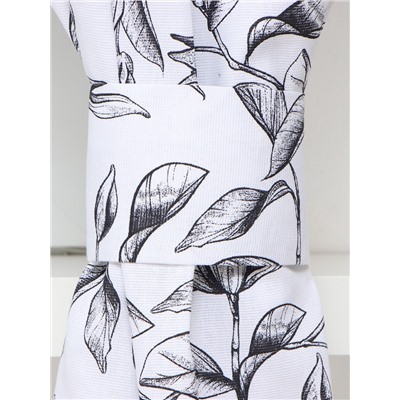 Шторы для кухни «Доляна» Plant leaves, 146×180 см - 2 шт., подхваты - 2 шт., 100% хлопок, 164 г/м²