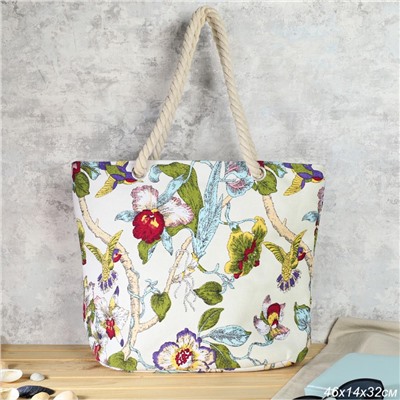 Сумка пляжная на молнии 45х32х14 см Калибри / BB10 /уп 1/