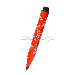 Фломастеры-штампы мини, 24 цв, корпус круглый утолщённый с дизайном, "ДиноЗавр" вентилируемы