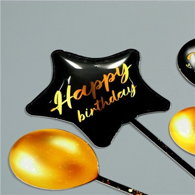 Топпер для торта Happy birthday