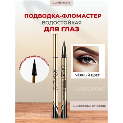 Подводка для глаз водостойкая черная Menow
