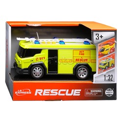 Машина "Пожарная" 1:32 (свет, звук) в коробке