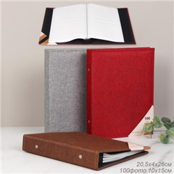 Фотоальбом 100 фото 10х15 / Y-6618/3 /уп 24/красный