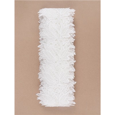 Кружево гипюровое, 90 мм, 9±0.5 м, цвет белый