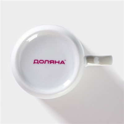 Кружка Доляна «Котёнок на скейте», 230 мл, керамика, цвет белый