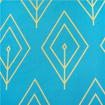 Простыня на резинке 1.5-спальная «Этель. бирюзовая лепесток», 140×200+20 см, поплин