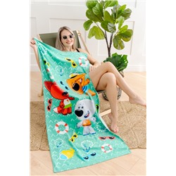 Полотенце пляжное  махровое 70*140, 100 % хлопок, Ми-ми-мишки праздник