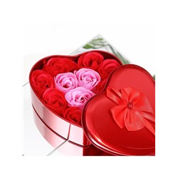 Мыльные розочки, красные и розовые, набор 11 шт.