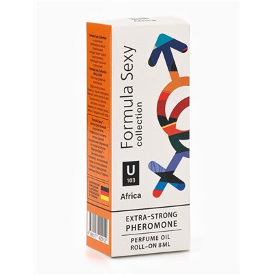 Парфюмерное масло женское с феромонами Formula Sexy Collection Africa U103, 8 мл (по мотивам Bal d’Afrique (Byredo)