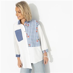 Рубашка комбинированная, Жемчужина образа (white)