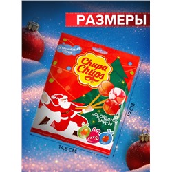 Леденец Chupa-Chups, со вкусом мандарина и ванили, мяты, яблока, карамели, 120 г