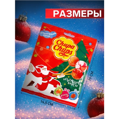Леденец Chupa-Chups, со вкусом мандарина и ванили, мяты, яблока, карамели, 120 г