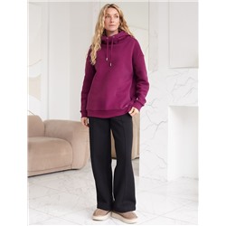 Худи среднего объема из футера трехнитики c начесом