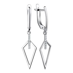 Серьги из серебра куб.циркон., Л-11058