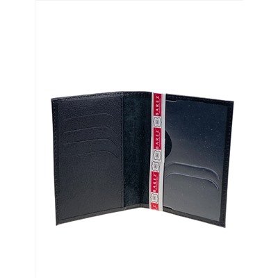 Обложка на паспорта из натуральной кожи, цвет черный