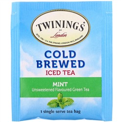 Twinings, Чай холодной заварки, зеленый чай с мятой, 20 пакетиков, 1,41 унции (40 г)