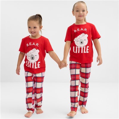 Пижама новогодняя детская KAFTAN «Bear» размер 28 (86-92)