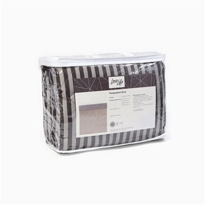 Покрывало евро LoveLife Strip, 200×210±5 см, новосатин