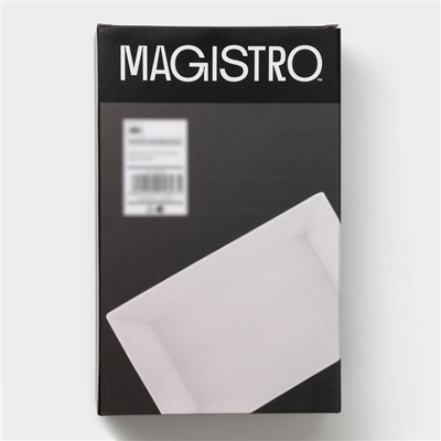 Форма для выпечки Magistro White gloss, 1.6 л, 27×17×6.3 см, жаропрочный фарфор, белая