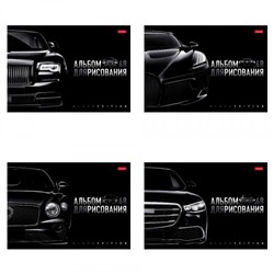 Альбом для рисования 48л с пластиковой обложкой "Black Edition" (087323) Хатбер