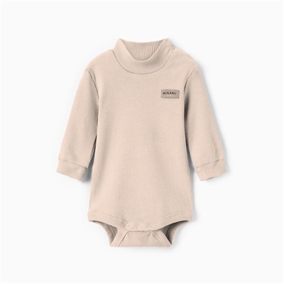 Боди - водолазка детская MINAKU, рост 68-74 см, светло-бежевое