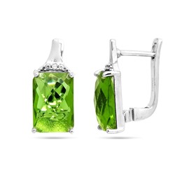 Серьги из серебра султанит, Теона