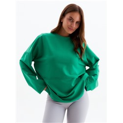 Свитшот женский MINAKU: Casual Collection, зелёный, размер 42