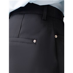 Брюки-трубы из плотной эластичной ткани из хлопка с нейлоном