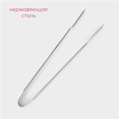 Щипцы кухонные Доляна, 22 см, цвет серебристый