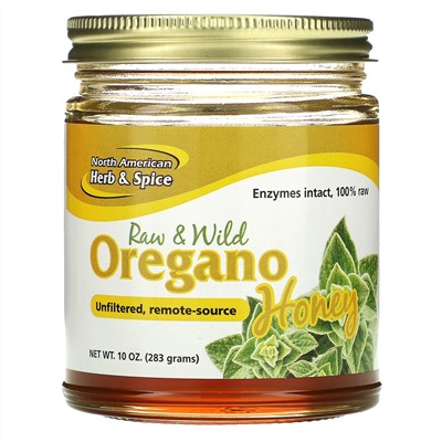 North American Herb & Spice, сырой дикий мед орегано, 283 г (10 унций)