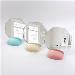 Зеркало настольное, зеркальная поверхность 17×18 см, МИКС