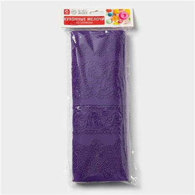 Коврик для айсинга Доляна «Восхищение», силикон, 38×26.5 см, фиолетовый