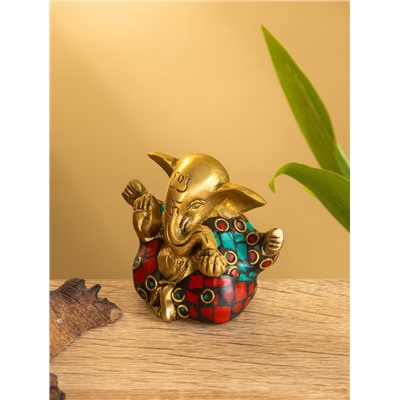 Сувенир «Ганеша», 6.5×4×5 см, латунь