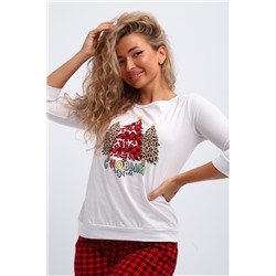 Пижама с брюками П162 Нарядные Ёлочки НАТАЛИ, 1214072