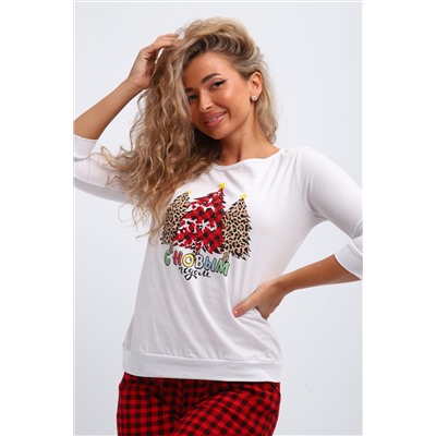 Пижама с брюками П162 Нарядные Ёлочки НАТАЛИ, 1214072