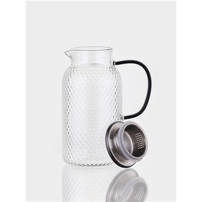 Кувшин Magistro «Богема. Соты», 16×11×23 см, крышка-сито, стекло, прозрачный