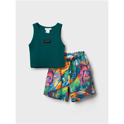 Комплект трикотажный для женщин: майка, шорты