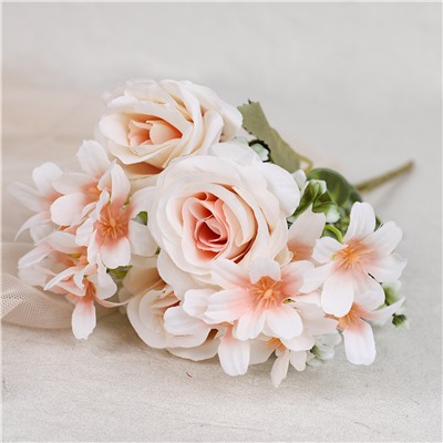 Цветок искусственный Букет роз 30 см / 149NA-42 /уп 200/600/