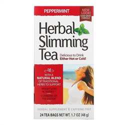 21st Century, Herbal Slimming Tea, Peppermint, Caffeine Free, 24 Tea Bags, 1.7 oz (48 g)
