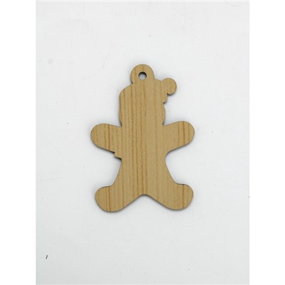 Подвеска новогодняя деревянная «Печенька», набор 10 шт.