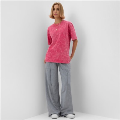 Футболка женская MINAKU, розовая, размер 50-52