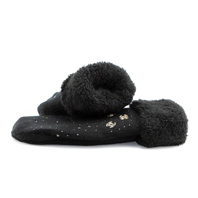 Варежки женские вязаные утепленные