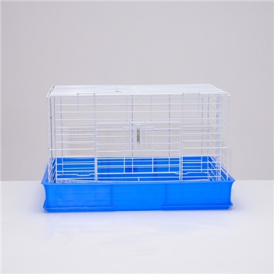 Клетка для кроликов RT-1, 62×42×39 см, синяя