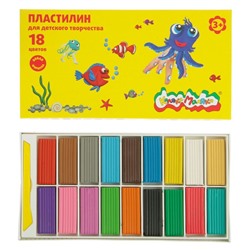 Пластилин «Каляка-Маляка», 18 цветов, 270 г, со стеком