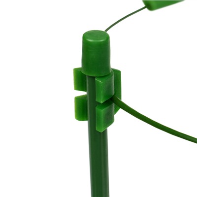 Кустодержатель, d=18 см, h=30 см, 2 кольца, металл, зелёный, Greengo